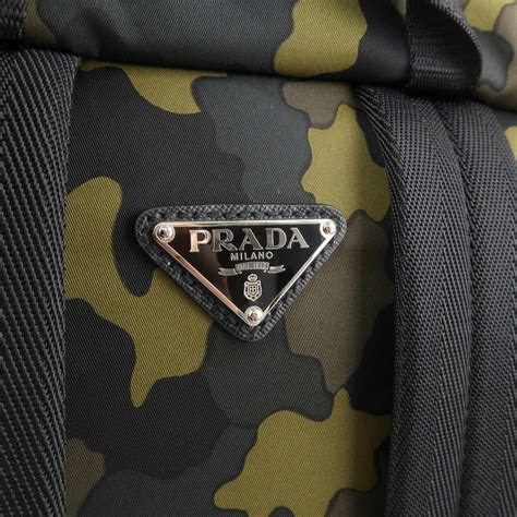 Prada backpack rucksack camouflage nylon blue V135